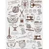 Clearance Papel de arroz Costura 29x41cm Papel Y Decoupage