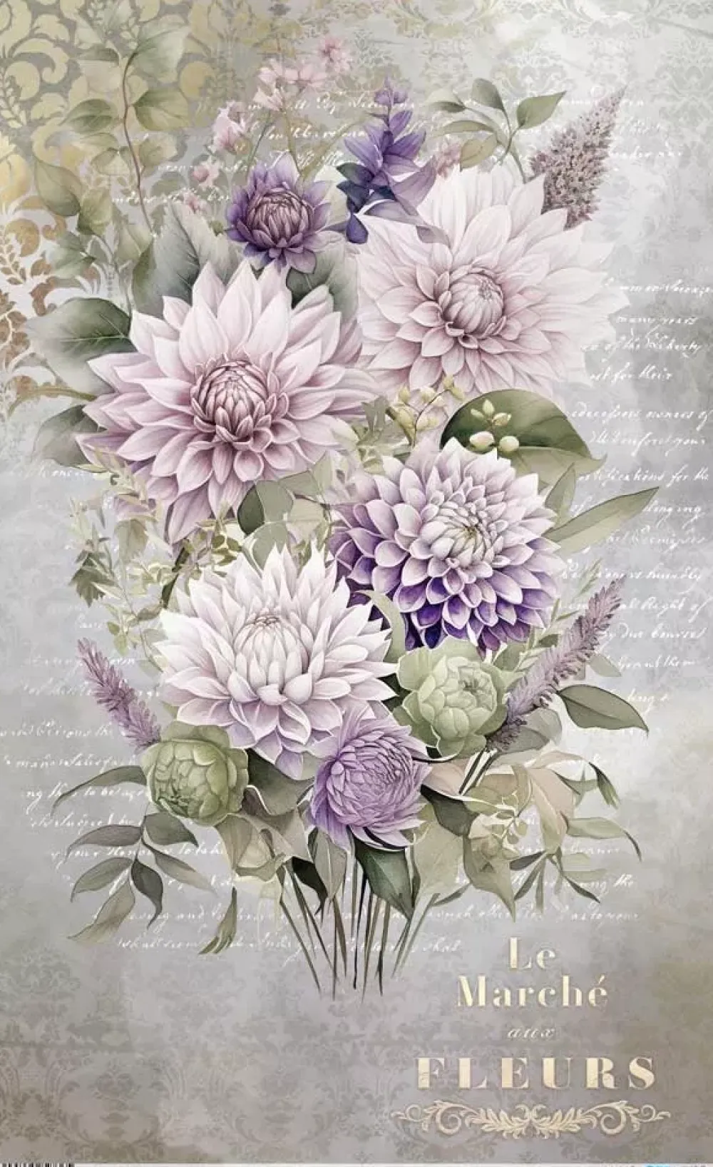 Sale Papel de Arroz Dahlias IV La Vie en Fleurs 54x33cm Papeles|Decoupage