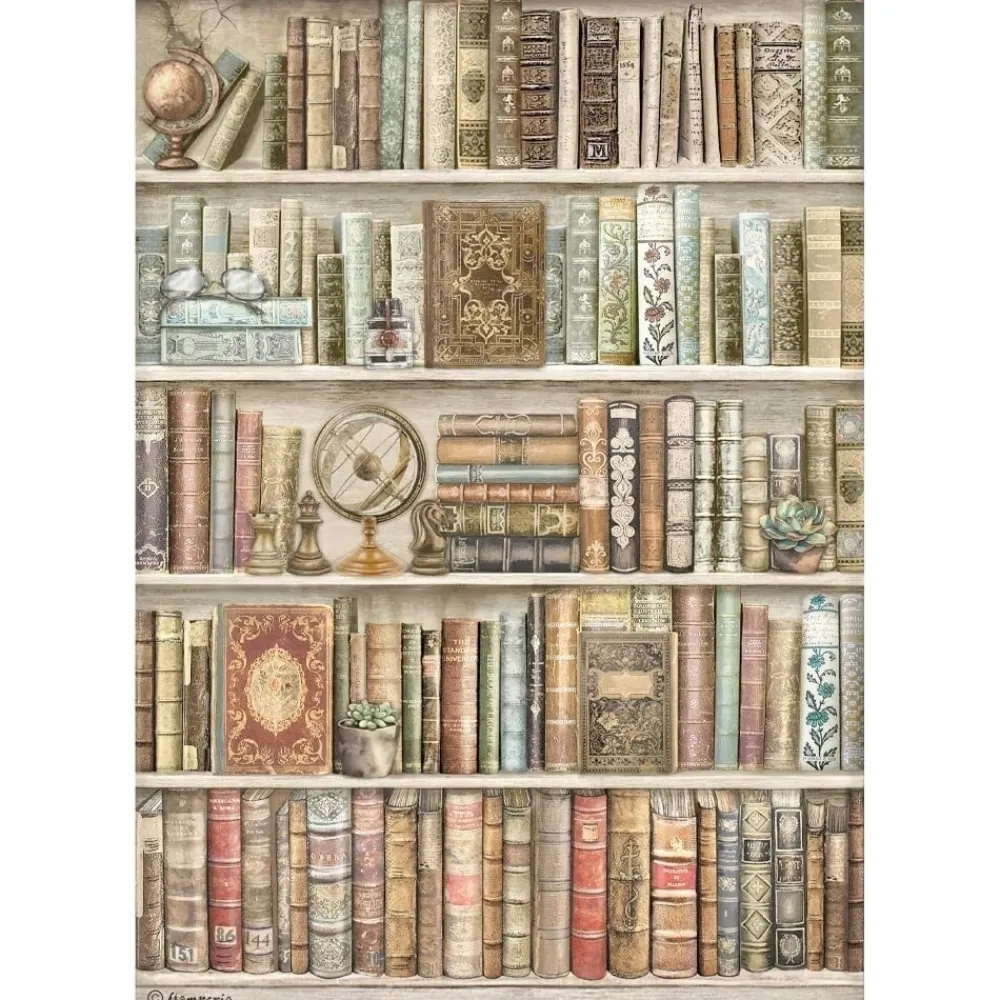 Online Papel de arroz Estantería de Libros Best Sellers 21x30cm Papeles|Decoupage