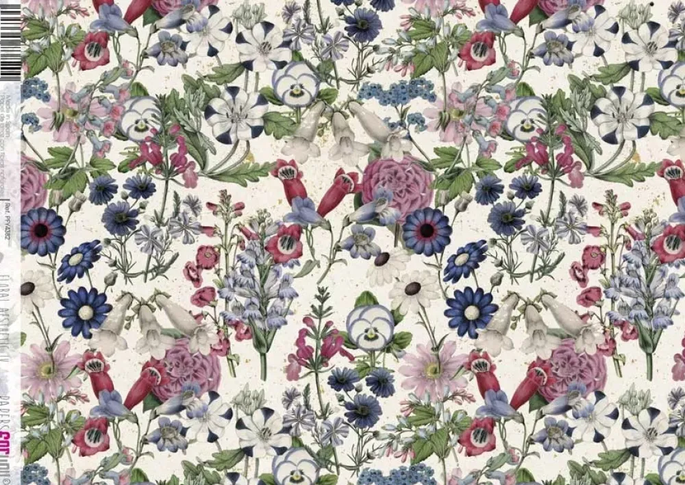 New Papel de Arroz Floral Aesthetic IV 30x21cm Papeles|Decoupage