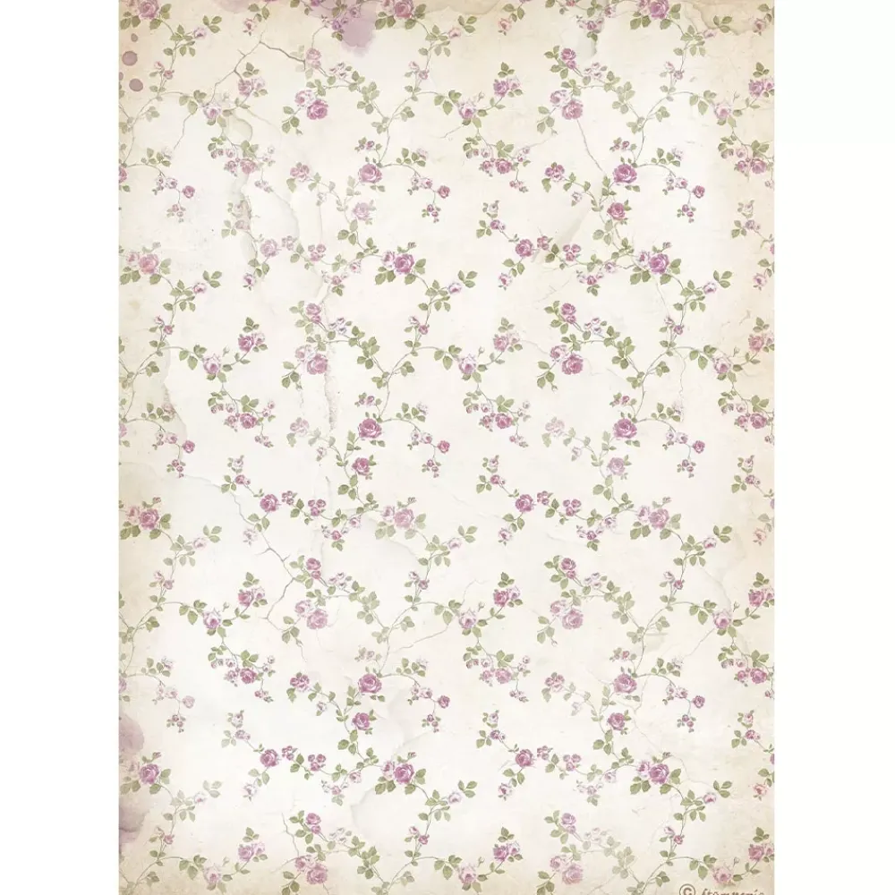 Papel de arroz Flores Pequeñas Lavender 21x30cm Papeles|Decoupage