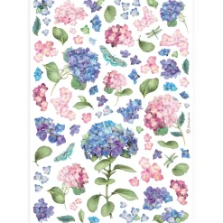 Best Papel de arroz Hortensia Best Sellers 21x30cm Decoupage