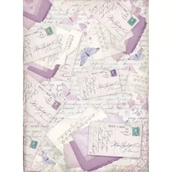 New Papel de Arroz Letters Provence A4 Papeles|Decoupage