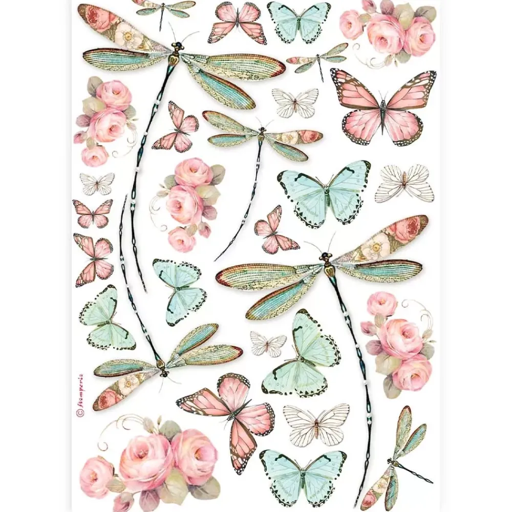 Sale Papel de arroz Libélulas Best Sellers 21x30cm Papeles|Decoupage