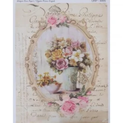 Papel de Arroz Marco Ovalado 29x42cm Papeles|Decoupage