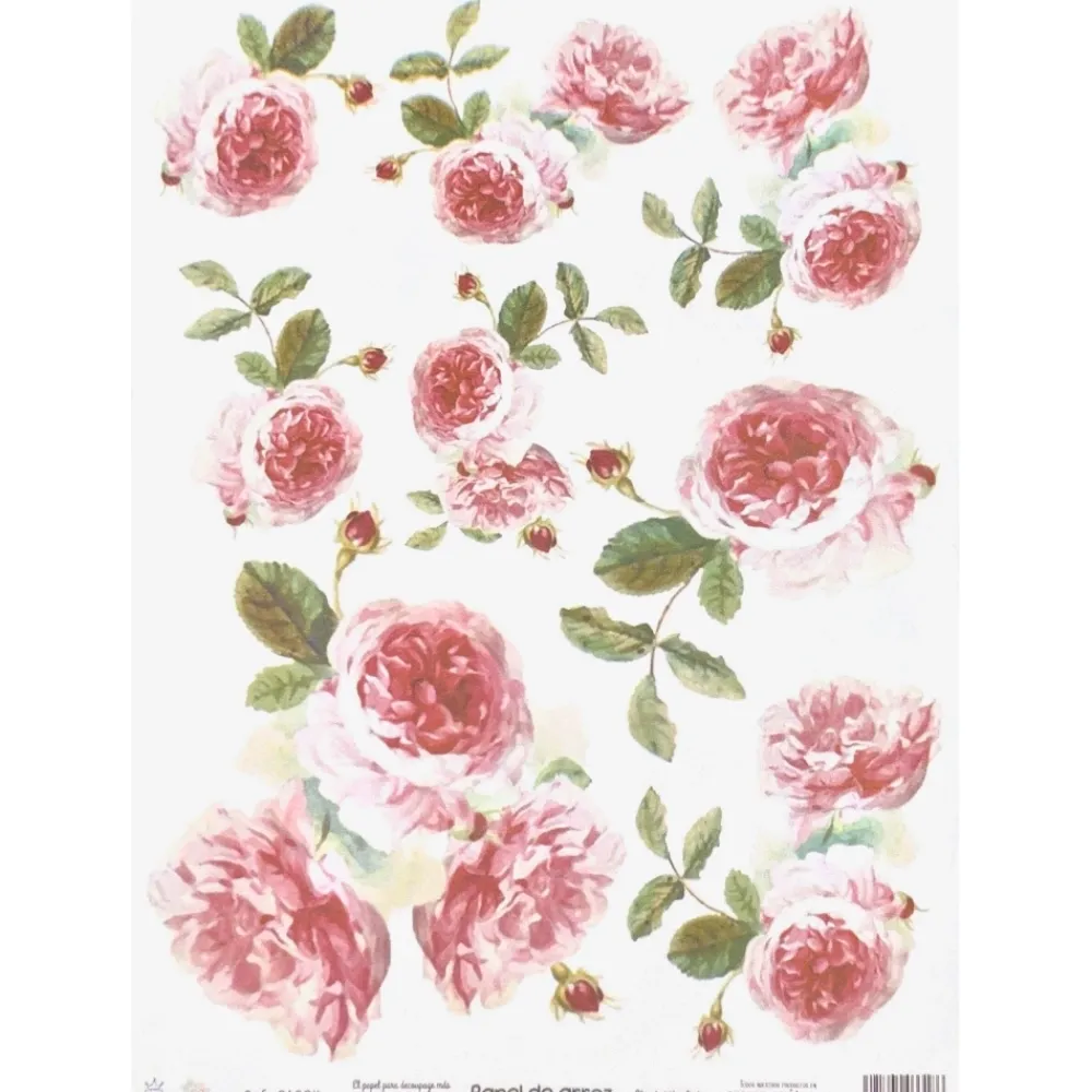 Clearance Papel de arroz Peonias 29x41cm Papel Y Decoupage