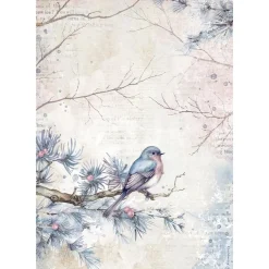 Sale Papel de arroz Pájaro Dewdrops 21x30cm Papeles|Decoupage