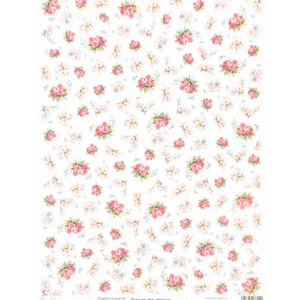 New Papel de arroz Ramilletes de flores 29x41cm Papel Y Decoupage