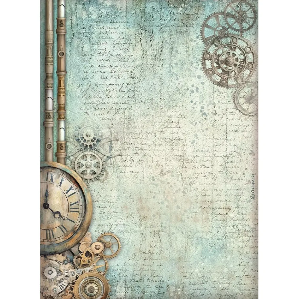Sale Papel de arroz Reloj y Engranajes Master of Magic 21x30cm Papeles|Decoupage