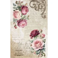 Online Papel de Arroz Rosé I La Vie en Fleurs II 54x33cm Decoupage
