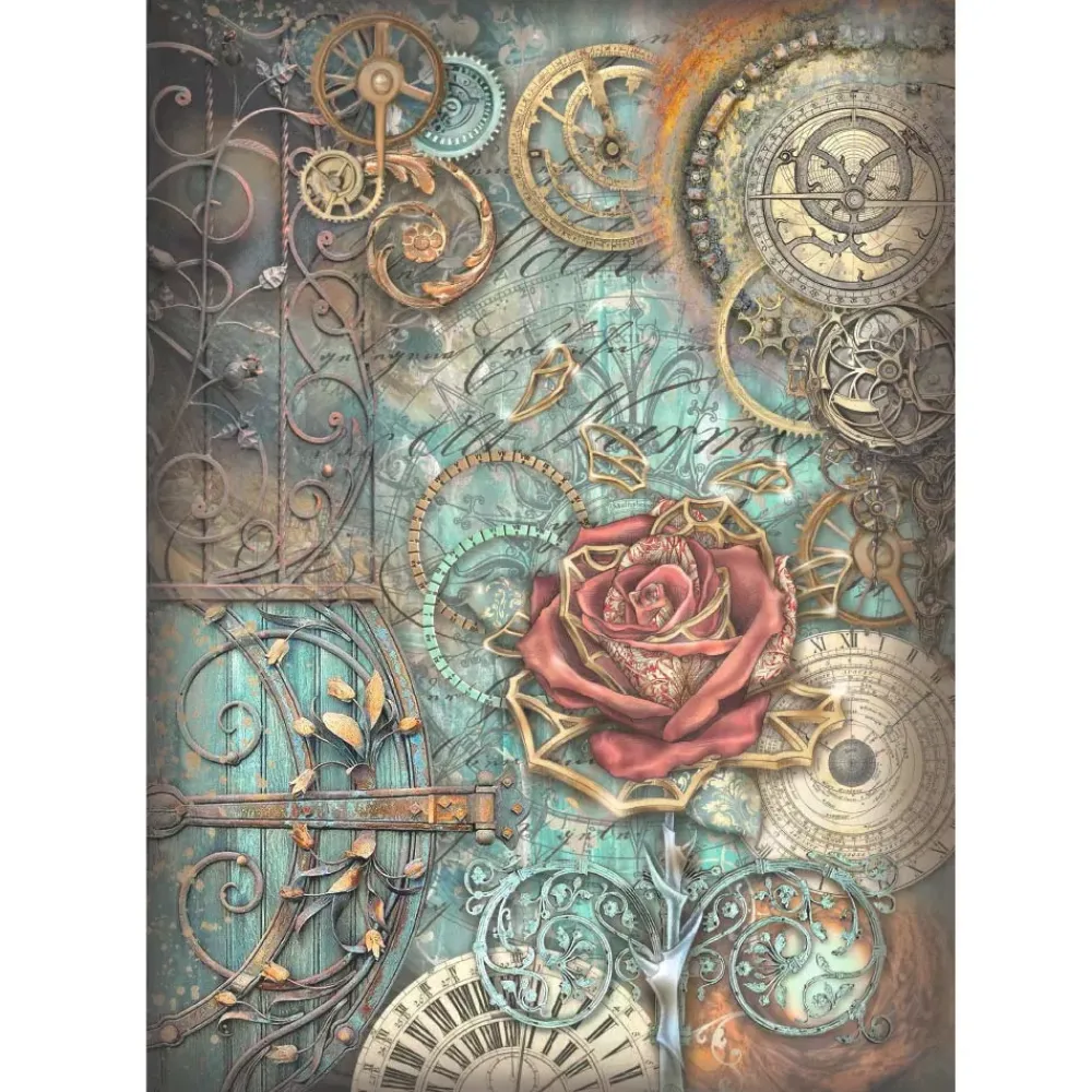 Sale Papel de arroz Rosa Mecánica Sir Vagabond in Fantasy World 21x30cm Papeles|Decoupage