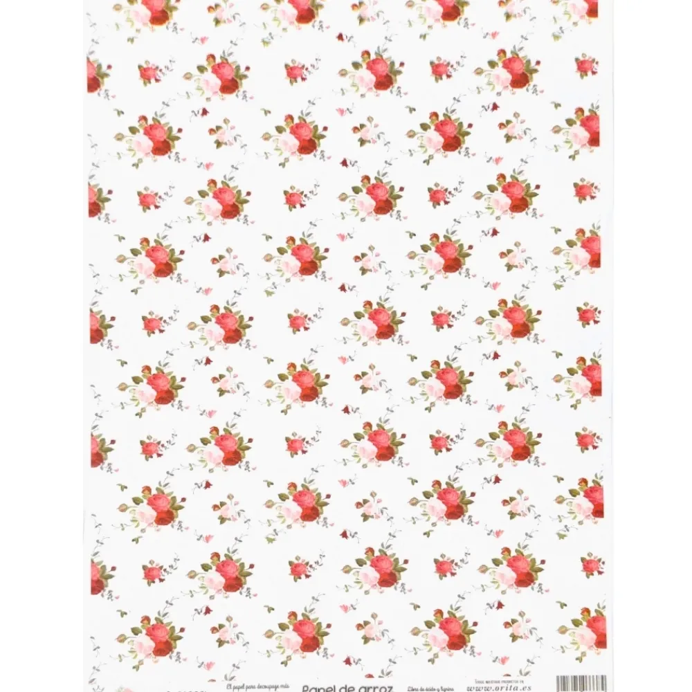 Hot Papel de arroz Rosas 29x41cm Papel Y Decoupage