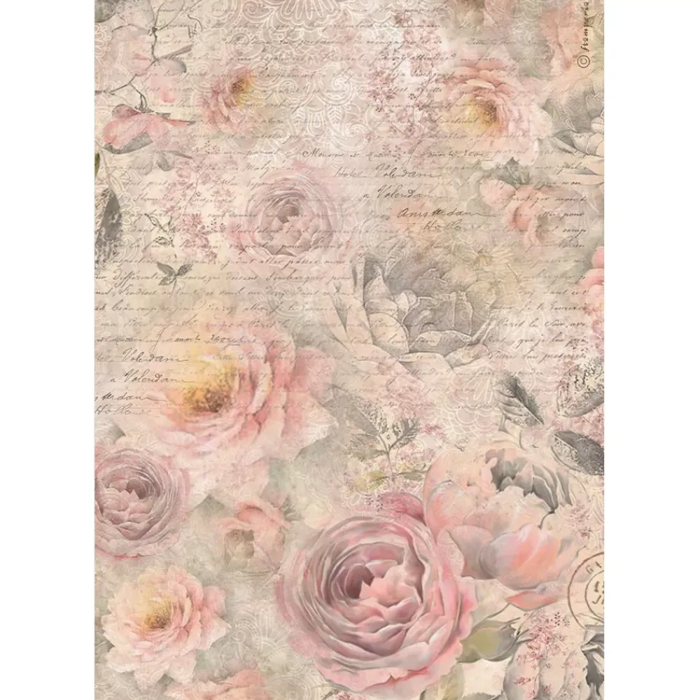 Discount Papel de Arroz Rosas Shabby Rose 21x30cm Decoupage