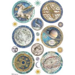 Papel de Arroz Rounds Cosmos Infinity 21x29cm Decoupage