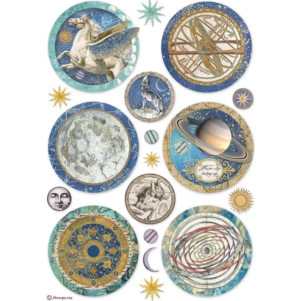 Papel de Arroz Rounds Cosmos Infinity 21x29cm Decoupage