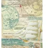 Best Papel de arroz Sailing ship Around the World 21x29,7cm Papeles|Decoupage