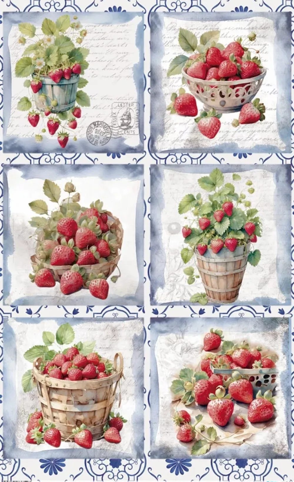 Discount Papel de Arroz Strawberry III Fruits Market 54x33cm Papel Y Decoupage