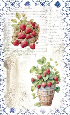 Clearance Papel de Arroz Strawberry II Fruits Market 54x33cm Papel Y Decoupage
