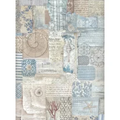 Online Papel de arroz Textura Silent Sea 21x30cm Papeles|Decoupage