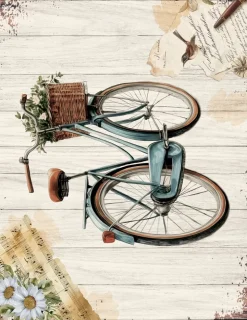 New Papel de arroz Vintage Bike I 54x70cm Decoupage