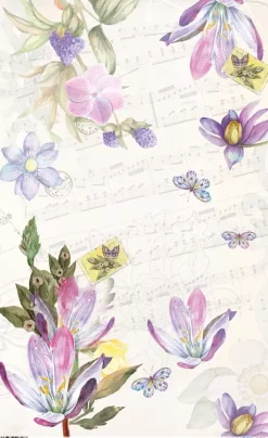 Clearance Papel de arroz Vintage flowers 54x33cm Decoupage
