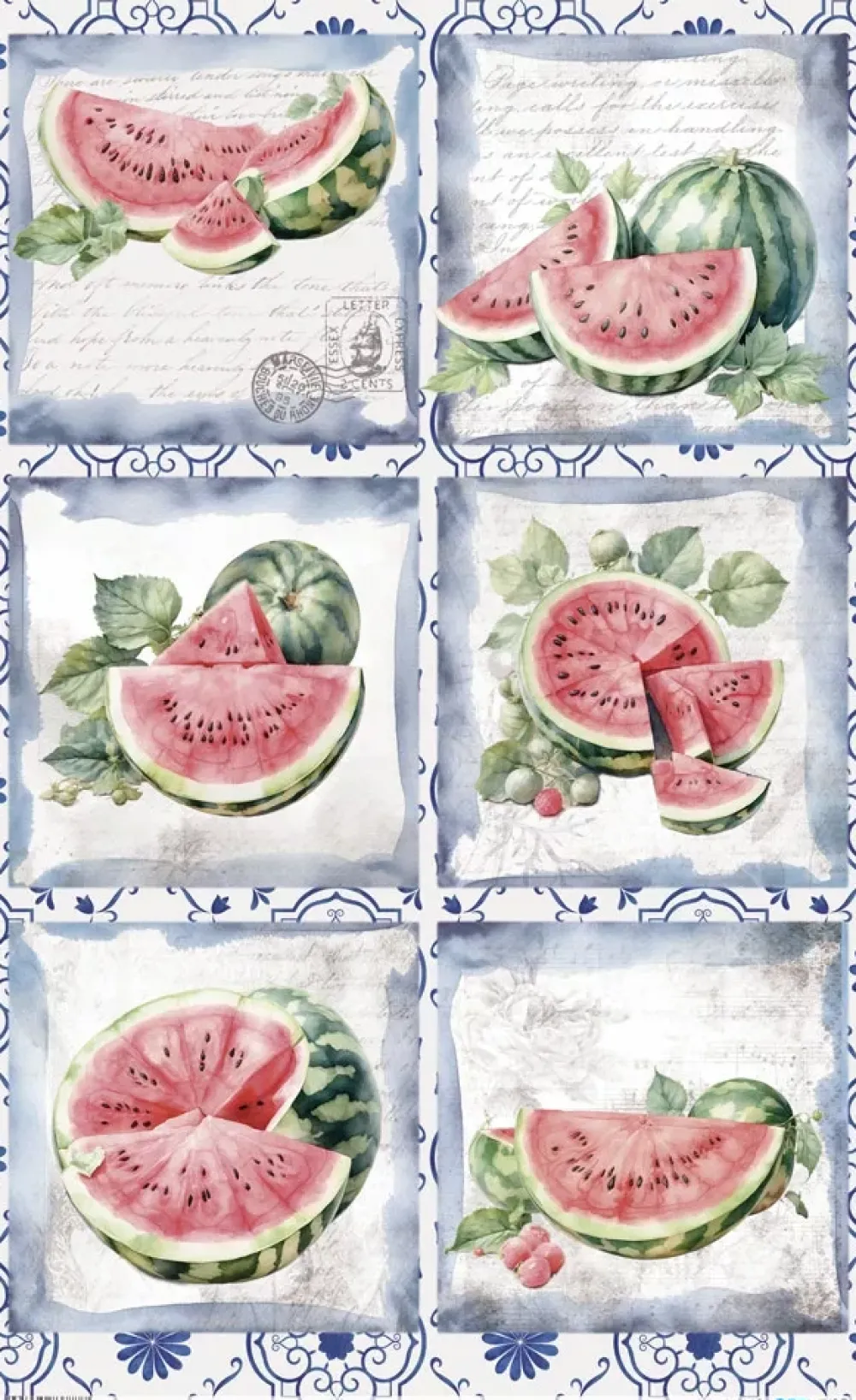 Best Papel de Arroz Watermelon III Fruits Market 54x33cm Papel Y Decoupage