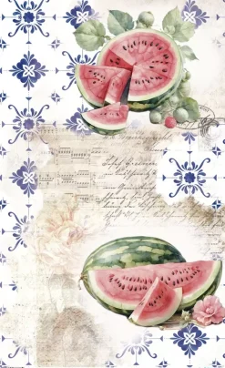 Clearance Papel de Arroz Watermelon IV Fruits Market 54x33cm Papel Y Decoupage