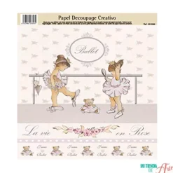 Online Papel de Decoupage 0813388 La vie en rose Ballet 32x31 cm. Dayka Decoupage