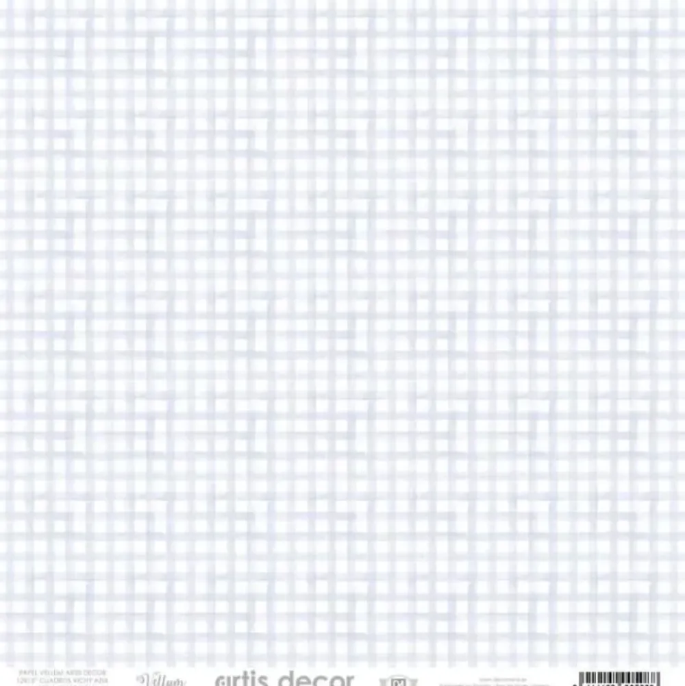 Papel Vellum Cuadros Vichy Azules 30x30cm Papeles