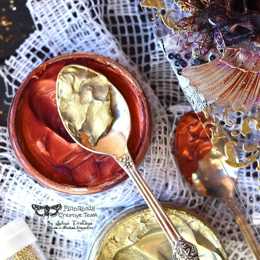 Pasta de textura Icing Finnabair White Gold Craqueladores|Gessos Y Estucos