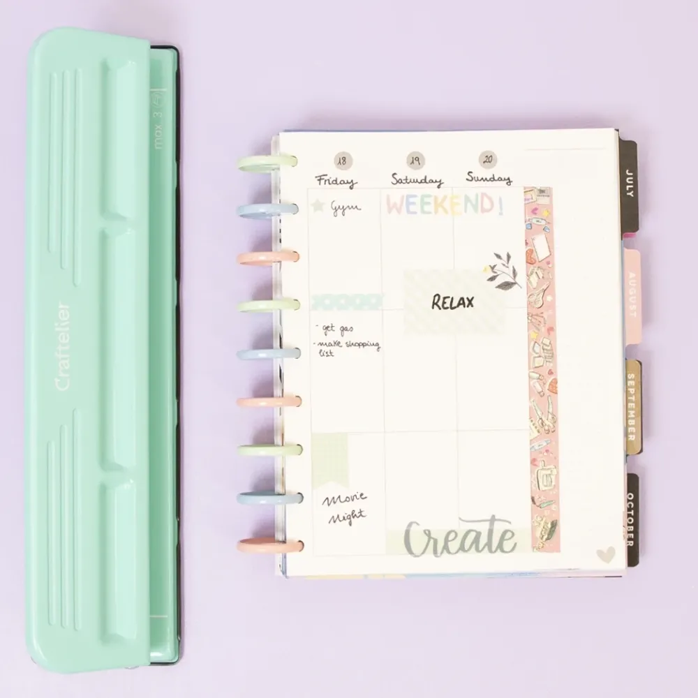 Clearance Perforadora Planners de Disco XL (compatible con Happy Planner) Perforadoras