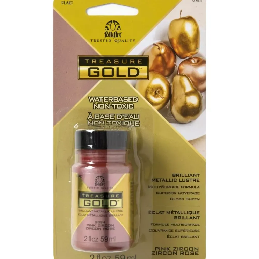 Discount Pintura Acrílica Treasure Gold Pink Zircon Folkart 59ml Pinturas Acrílicas