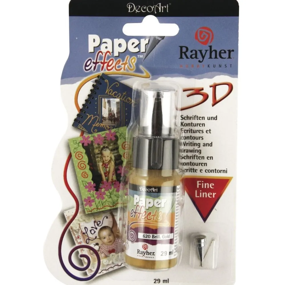 New Pintura Dimensional Paper Effects 29ml Pinturas Acrílicas|Doraduras