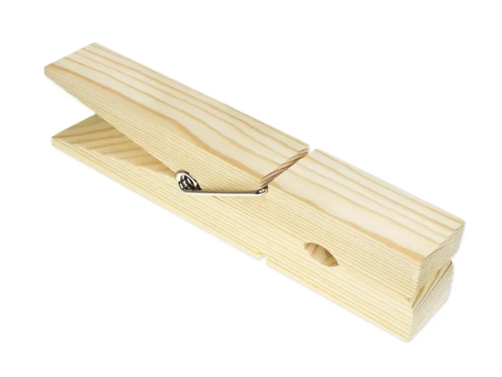 Best Pinza Extra Jumbo Madera Natural 21cm Maderas