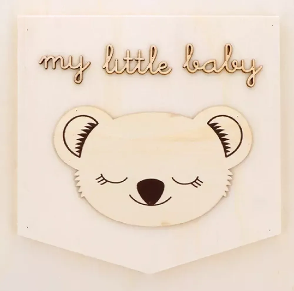 Hot Placa decorativa Madera My little Baby Maderas