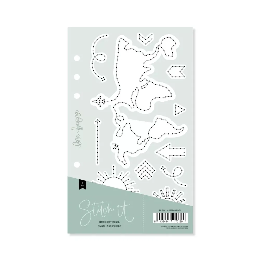 Discount Plantilla de Costura Mapamundi Stitch it! Plantillas