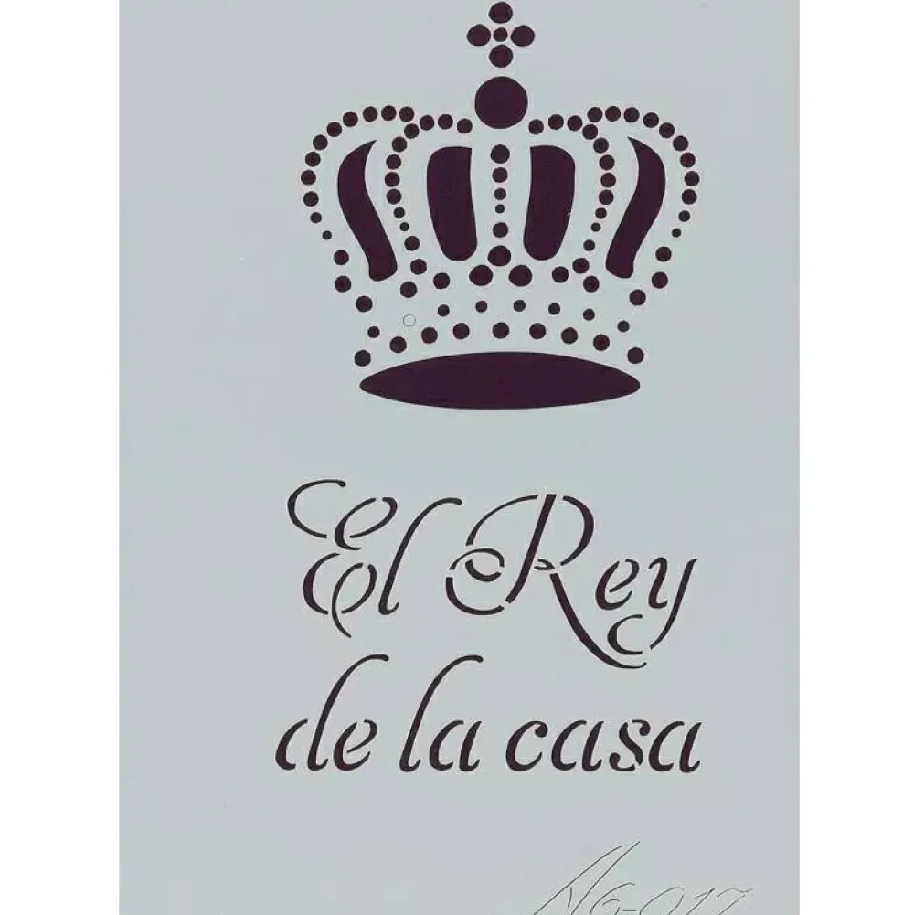 Sale Plantilla de Stencil A6-017 El Rey de la casa 15x10,5cm Dayka Plantillas