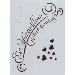 Best Plantilla de Stencil A6-0007 Es maravilloso estar contigo 15x10,5cm Dayka Plantillas