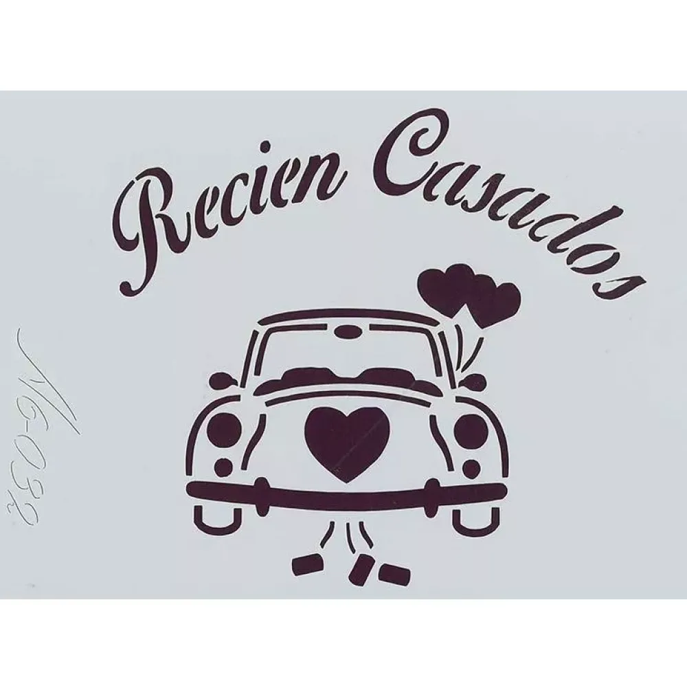 Hot Plantilla de Stencil A6-032 Recién casados 15x10,5cm Dayka Plantillas