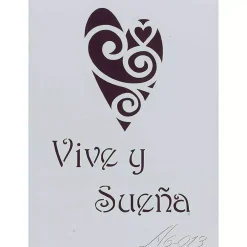 Clearance Plantilla de Stencil A6-0013 Vive y sueña 15x10,5cm Dayka Plantillas
