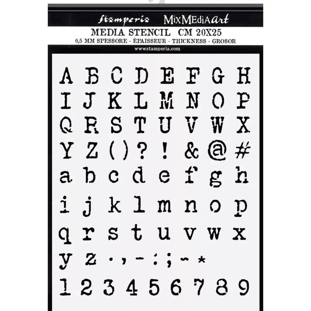 Discount Plantilla de Stencil Alphabet and Numbers 20x25cm Plantillas