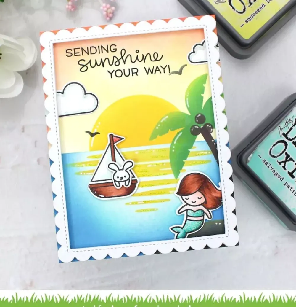 Clearance Plantilla de Stencil Beach sunset Plantillas