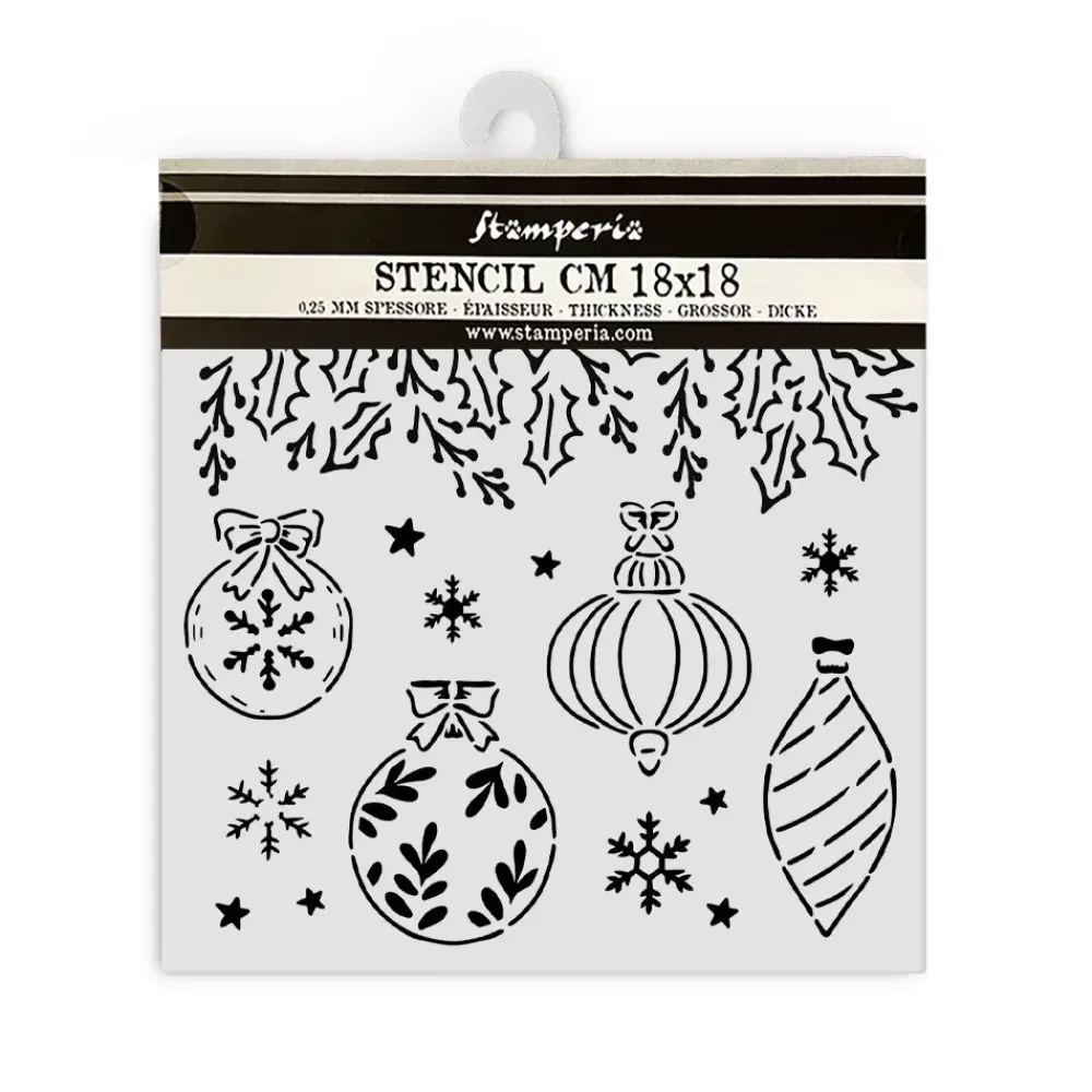 Outlet Plantilla de stencil Bolas de Navidad The Nutcracker 18x18cm Plantillas