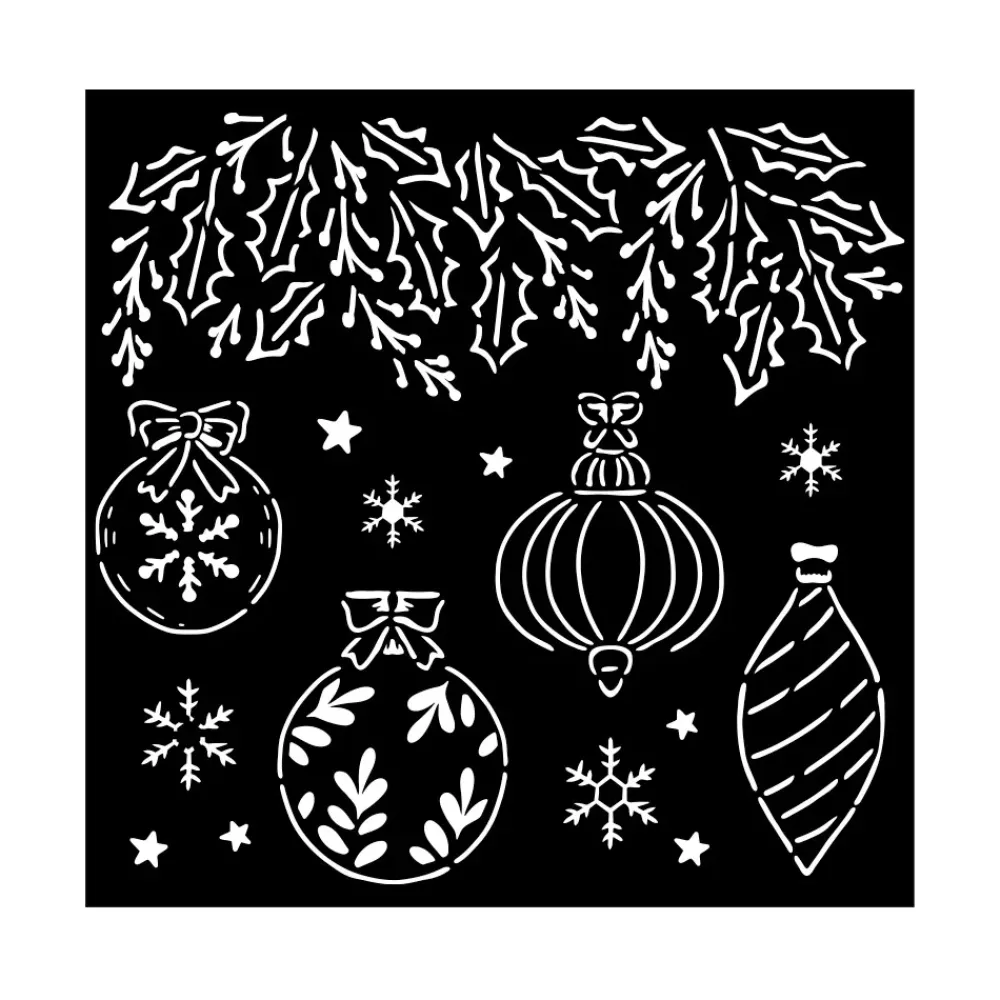 Outlet Plantilla de stencil Bolas de Navidad The Nutcracker 18x18cm Plantillas