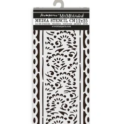 Hot Plantilla de stencil Bordes Art of Travelling 12x25cm Plantillas