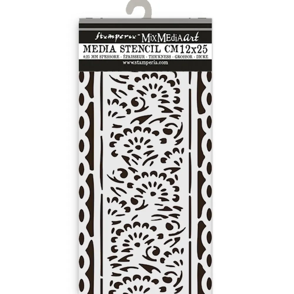Hot Plantilla de stencil Bordes Art of Travelling 12x25cm Plantillas