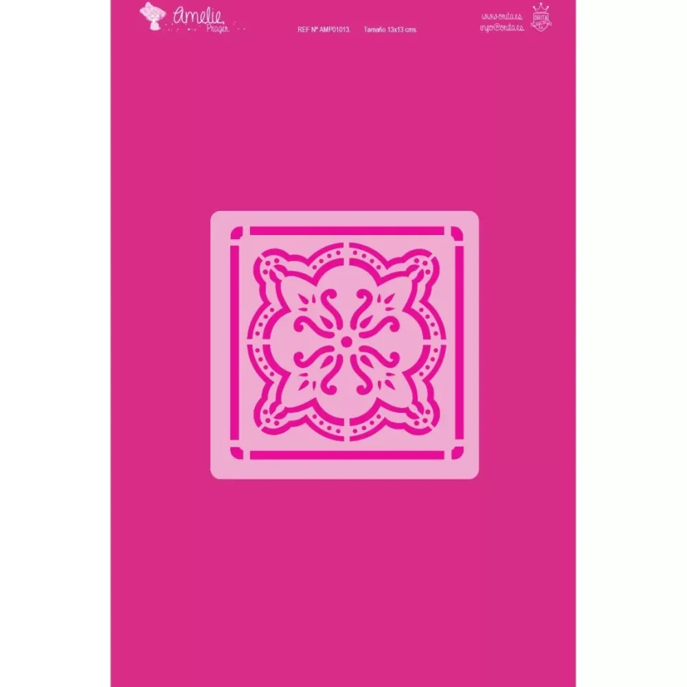 Outlet Plantilla de stencil Brocado 13x13cm Plantillas