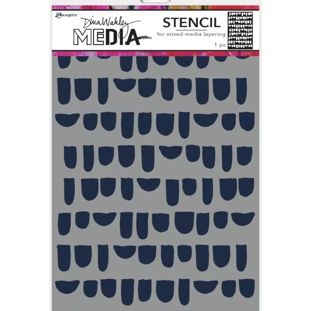 Plantilla de Stencil Bumps Dina Wakley Media 22x15cm Plantillas