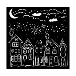 Discount Plantilla de Stencil Casas All You Need For Christmas 18x18cm Plantillas