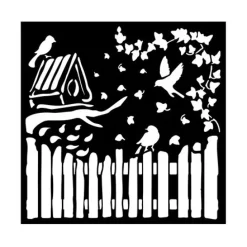 Discount Plantilla de stencil Casita House of Roses 18x18cm Plantillas